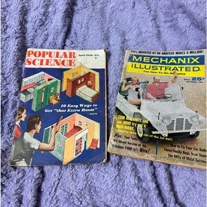 Vintage 1966 Mechanix Illustrated and 1948 Popular Science Magazines